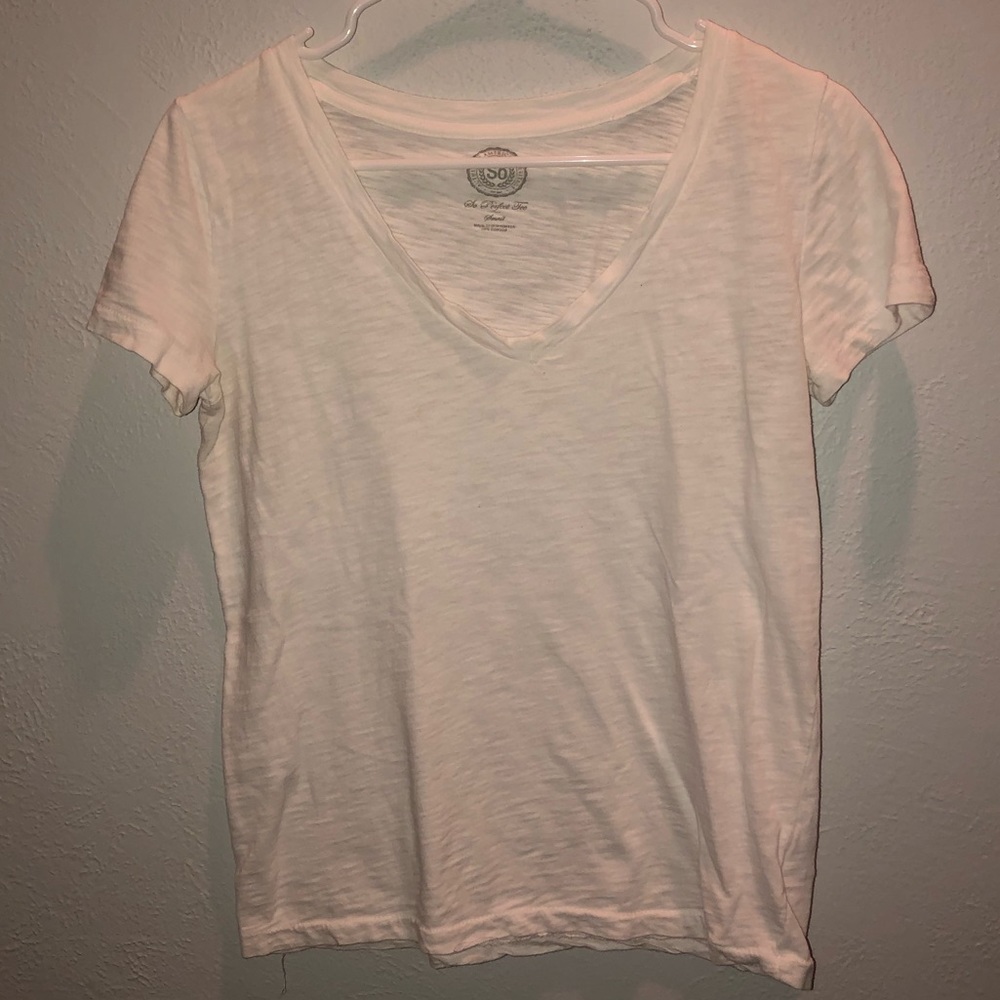 White V-Neck